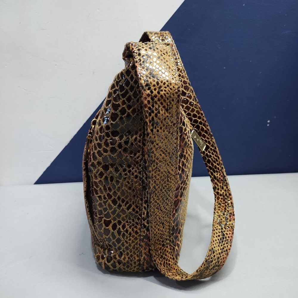 Bags By Pinky Hobo Bag Womens Multi Snakeskin Genuine Leather Shoulder Strap - Picture 4 of 12